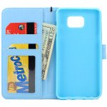 Wholesale Samsung Galaxy Note 5 Quilted Flip Leather Wallet Case with Strap (Blue)